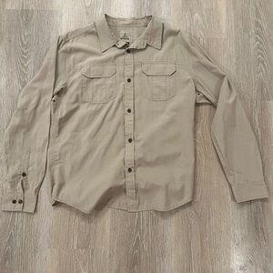 Prana Mens Tan Long Sleeve Outdoor shirt
